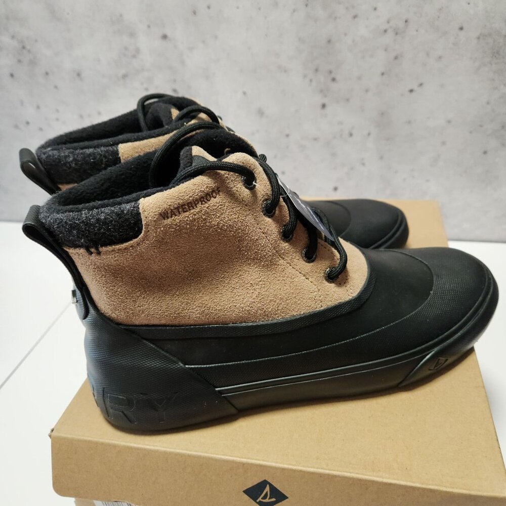 Sperry Mens Ice Breaker Boots Tan/Blk Size 8.5 US Waterproof All-Weather - Picture 10 of 16
